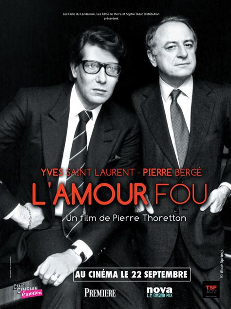 yves saint laurent l amour fou allocine|yves saint laurent mad love.